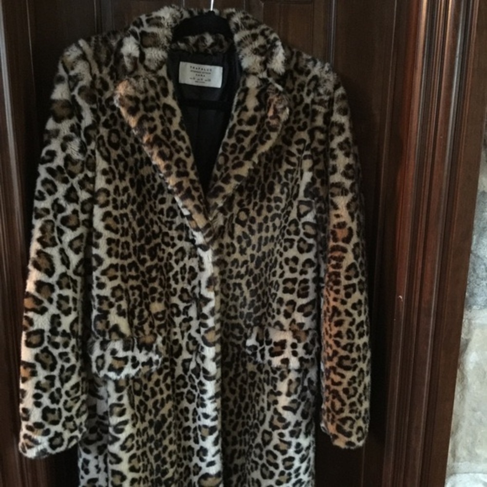 Zara faux leopard jacket